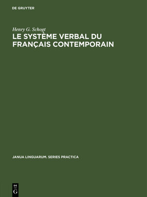 cover image of Le système verbal du français contemporain